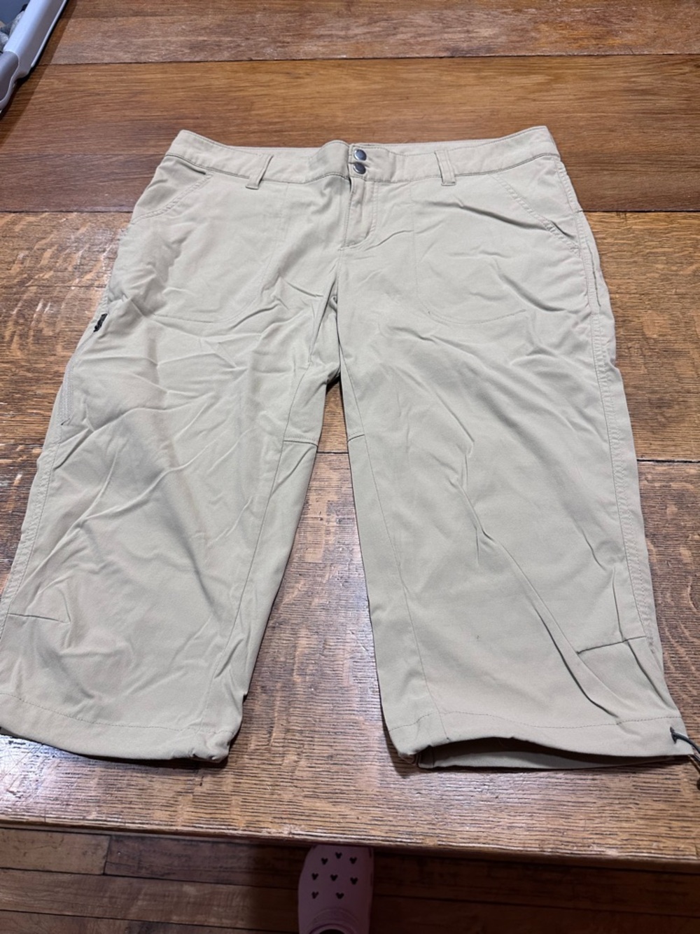 Women's Cropped Stretch Utility Pants - Tan